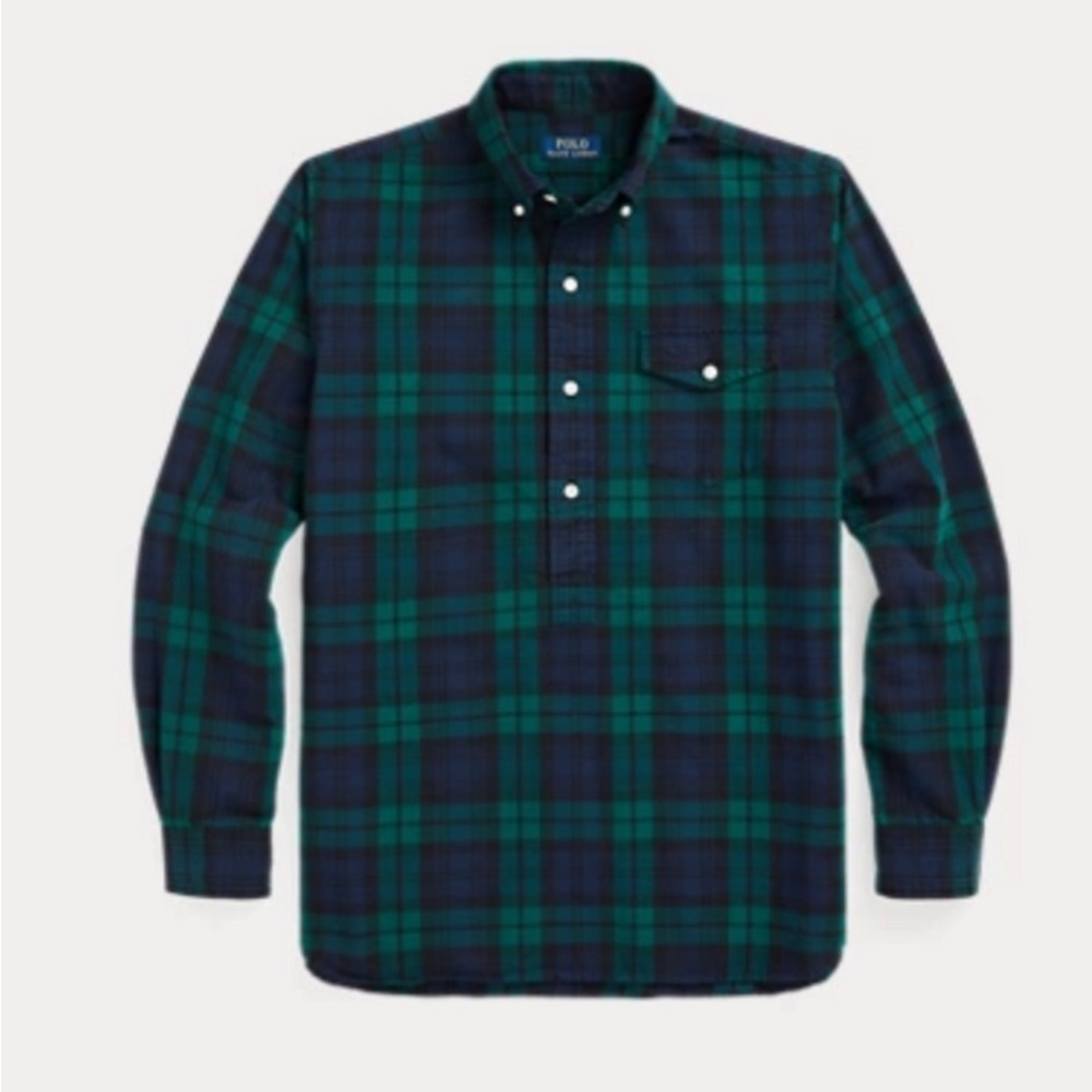 Polo Ralph Lauren Classic Fit Pull over Flannel Sz L plaid